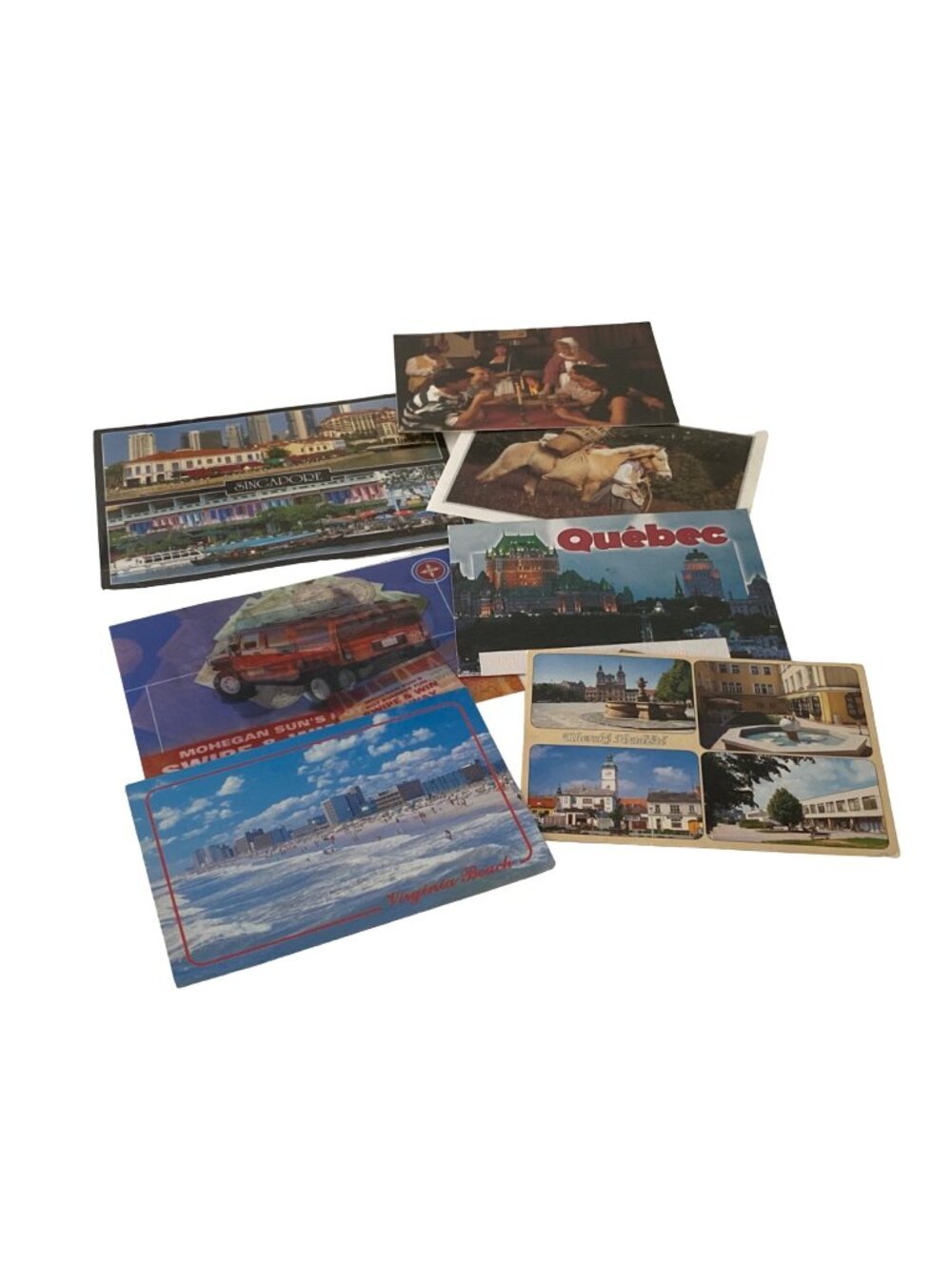 Post Cards Various Sizes Used Lot of 7 Canada Casino Virginia Vintage